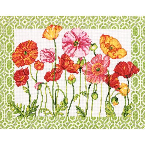 (image for) Poppy Pattern Counted Cross Stitch Kit